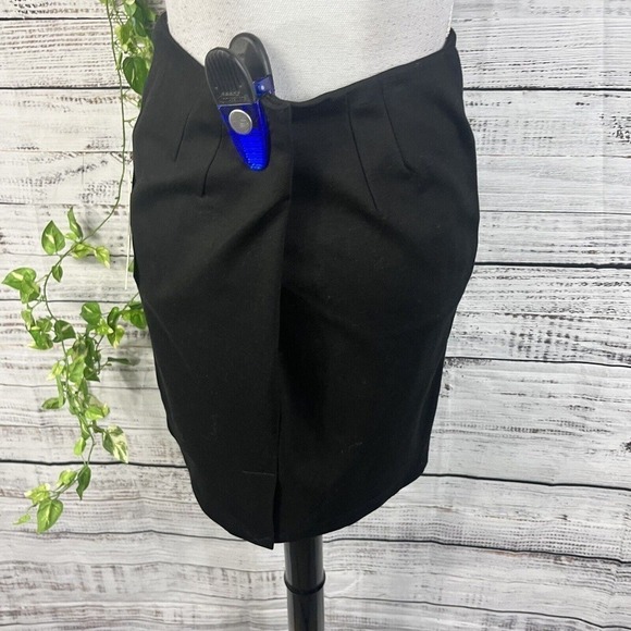 Dalia Collection Skirt size 6 Black Pencil Ponte Knit Knee Stretch Career Casual - Picture 8 of 9